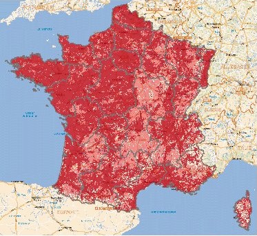 réseau SFR 2010 en France