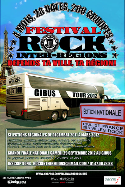 Affiche Festival Rock Inter Régions 2012