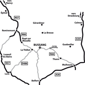 Plan d'accès à Bussang