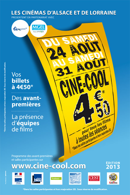 Ciné cool 2013 : affiche officielle