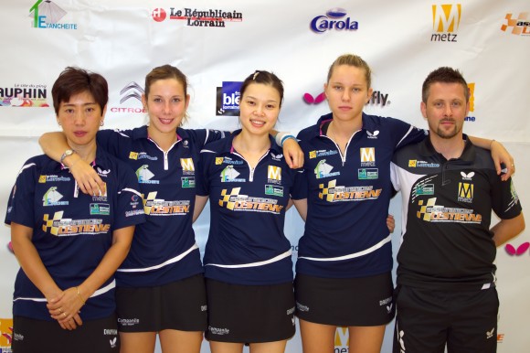 L'équipe féminine de Metz Tennis de table