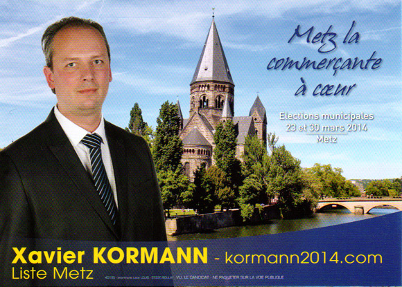 Le tract de campagne de Xavier KORMANN.