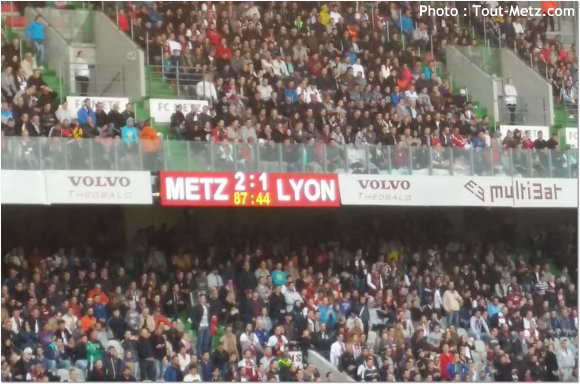 Score final pour Metz / Lyon