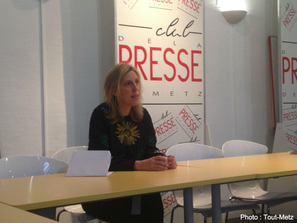 Emma Lavigne, nouvelle directrice du Centre Pompidou-Metz, présente la saison 2015 à la presse.