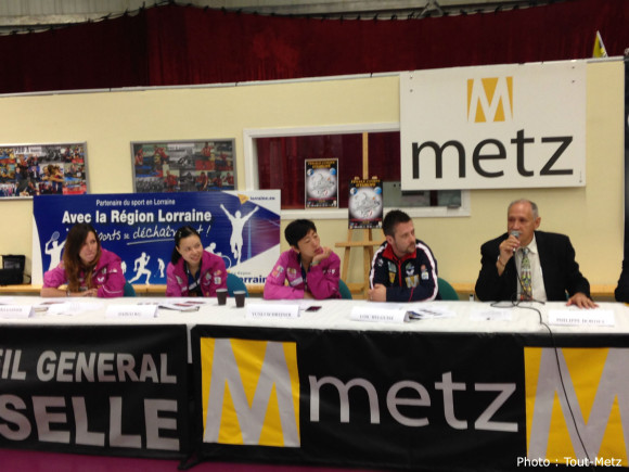 Le club de Metz Tennis de Table en conférence de presse.