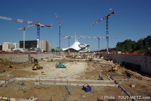 Le chantier du centre commercial Muse à Metz d'un bout à l'autre
