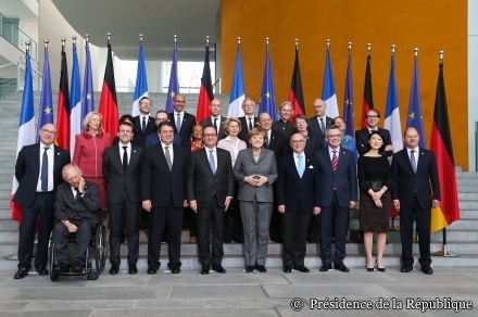 Le 17ème conseil des ministres franco-allemands de Berlin le 31/03/2015. Source : elysee.fr